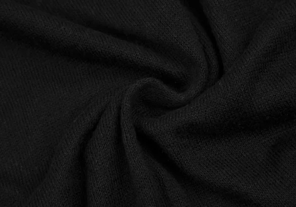 ヨウジヤマモト ファムYohji Yamamoto FEMME コットンカシミヤ裾フレアニットタンクトップ 黒2 K-115749_015