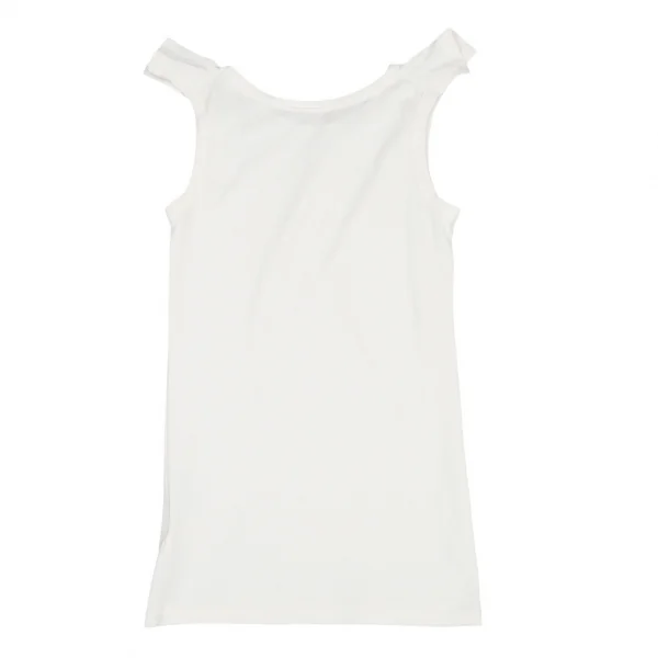 ヨウジヤマモト ファムYohji Yamamoto FEMME ショルダーデザインタンクトップ 白3 K-115751_009