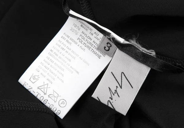 ヨウジヤマモト ファムYohji Yamamoto FEMME ナイロンストレッチシースルーカットソー 黒3 K-115756_013