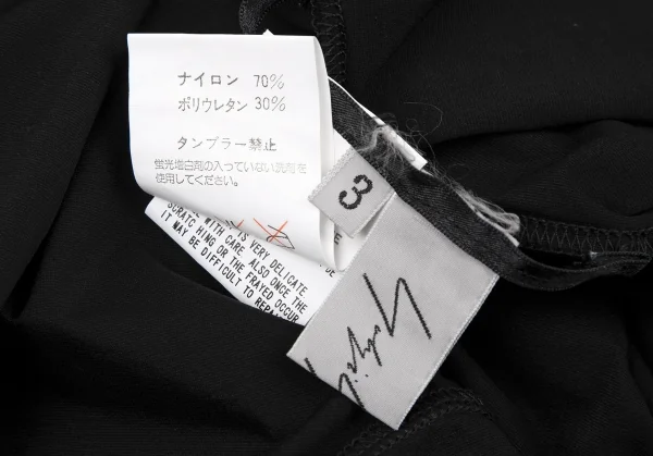 ヨウジヤマモト ファムYohji Yamamoto FEMME ナイロンストレッチシースルーカットソー 黒3 K-115756_014