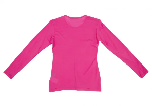 ヨウジヤマモト ファムYohji Yamamoto FEMMEナイロンシースルーカットソー ピンクM K-115758_012