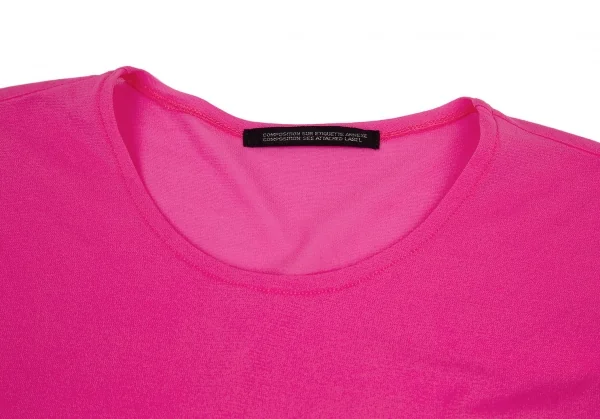 ヨウジヤマモト ファムYohji Yamamoto FEMMEナイロンシースルーカットソー ピンクM K-115758_005