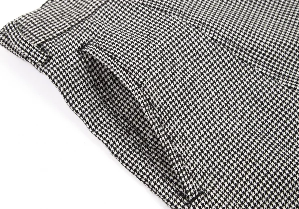ブラックコムデギャルソンBLACK COMME des GARCONS ウール千鳥サルエルパンツ 白黒S K-115775_003