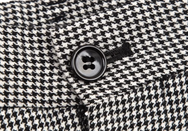ブラックコムデギャルソンBLACK COMME des GARCONS ウール千鳥サルエルパンツ 白黒S K-115775_004