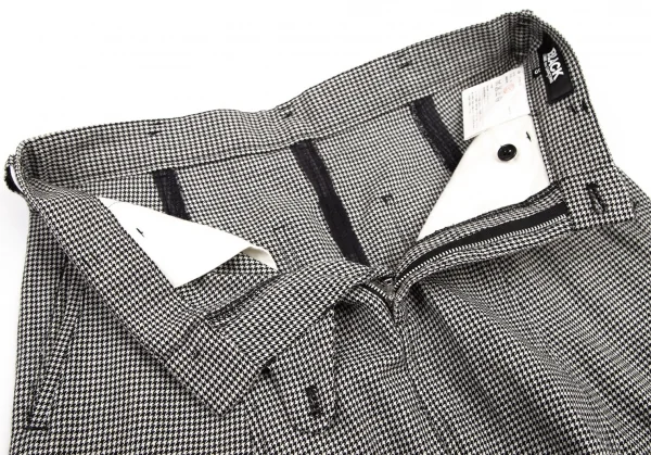 ブラックコムデギャルソンBLACK COMME des GARCONS ウール千鳥サルエルパンツ 白黒S K-115775_005