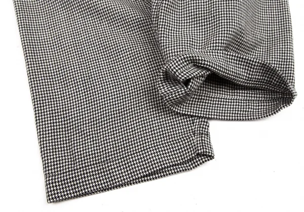 ブラックコムデギャルソンBLACK COMME des GARCONS ウール千鳥サルエルパンツ 白黒S K-115775_007