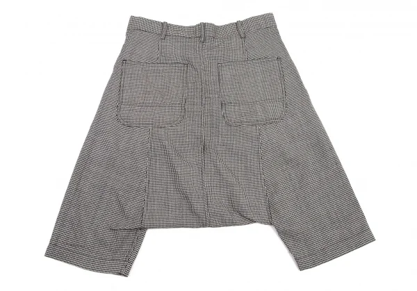 ブラックコムデギャルソンBLACK COMME des GARCONS ウール千鳥サルエルパンツ 白黒S K-115775_008