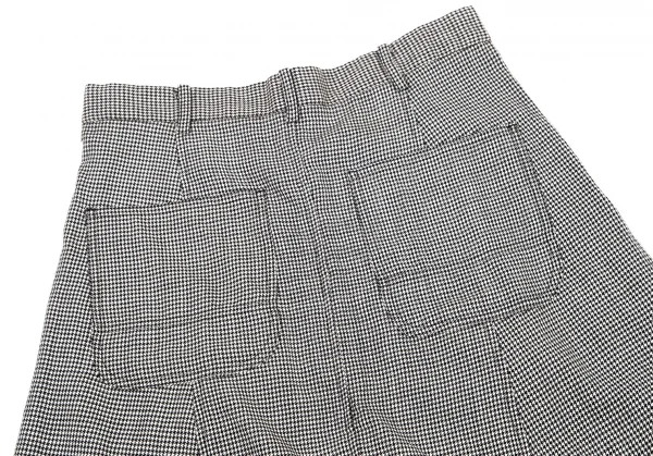 ブラックコムデギャルソンBLACK COMME des GARCONS ウール千鳥サルエルパンツ 白黒S K-115775_009