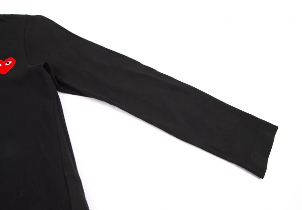 プレイ コムデギャルソンPLAY COMME des GARCONS ダブルワッペン長袖カットソー 黒S K-115776_007