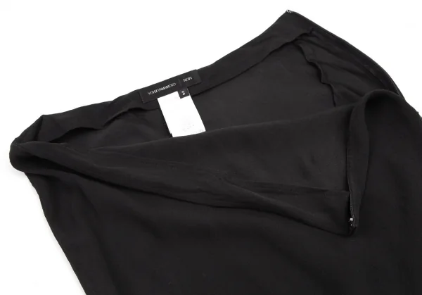 YOHJI YAMAMOTO +NOIR(ヨウジヤマモトプリュスノアール) ベスト サイズ2 M レディース - 黒 ロング丈 ヨウジヤマモト ファムYohji Yamamoto FEMME リブハイネック