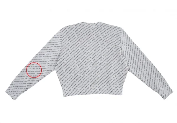 バレンシアガBALENCIAGA ラメバイアスジャガードロゴニット グレー40 K-115800_011