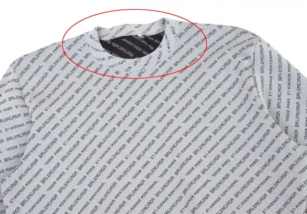 バレンシアガBALENCIAGA ラメバイアスジャガードロゴニット グレー40 K-115800_003