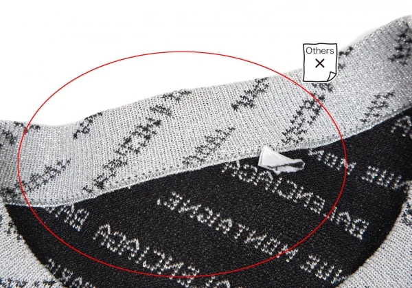 バレンシアガBALENCIAGA ラメバイアスジャガードロゴニット グレー40 K-115800_005