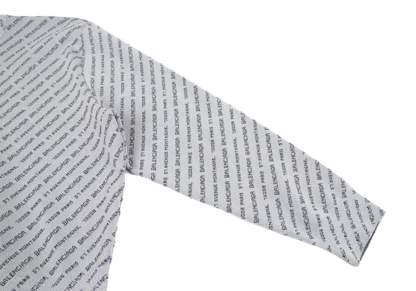 バレンシアガBALENCIAGA ラメバイアスジャガードロゴニット グレー40 K-115800_006