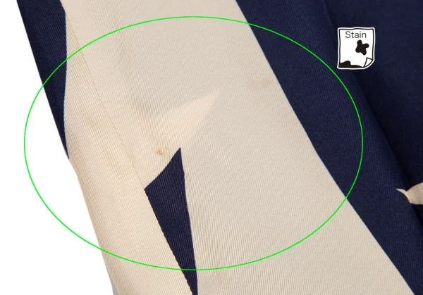 グッチGUCCI シルクスタープリントプリーツワイドパンツ クリーム紺赤44 K-115807_010