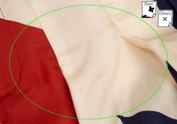 グッチGUCCI シルクスタープリントプリーツワイドパンツ クリーム紺赤44 K-115807_004