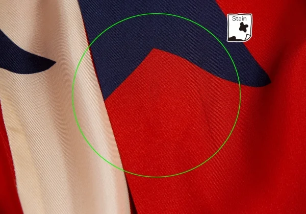 グッチGUCCI シルクスタープリントプリーツワイドパンツ クリーム紺赤44 K-115807_008