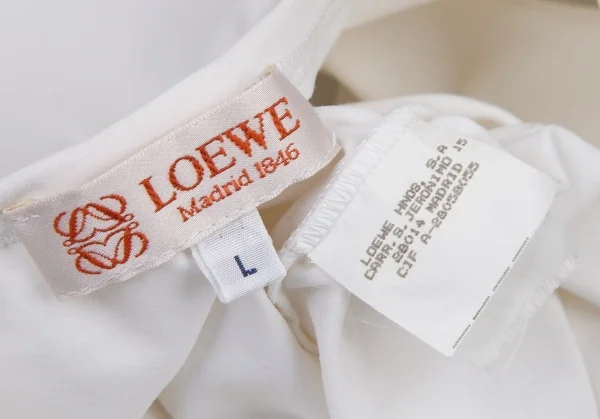 ロエベLOEWE ロゴプリントストレッチTシャツ 白L K-115818_013