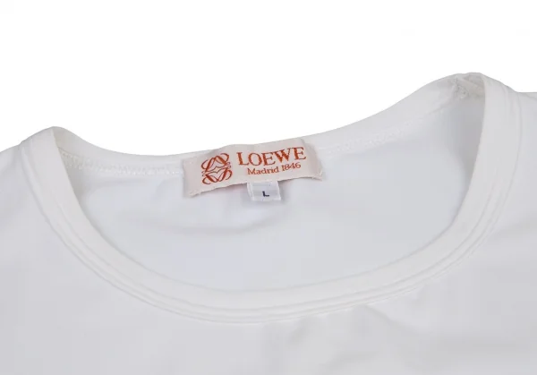 ロエベLOEWE ロゴプリントストレッチTシャツ 白L K-115818_003