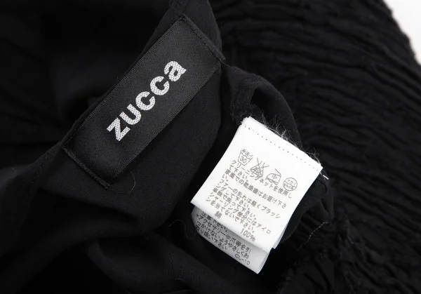 ズッカzucca フロントギャザーデザインノースリーブ 黒M K-115820_013