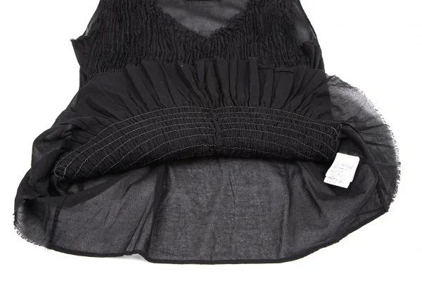 ズッカzucca フロントギャザーデザインノースリーブ 黒M K-115820_008