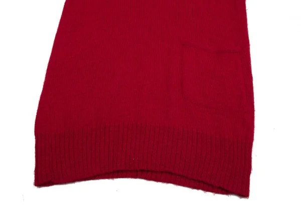 ツモリチサトTSUMORI CHISATO ポケットデザインアルパカニットベスト 赤2 K-115823_006