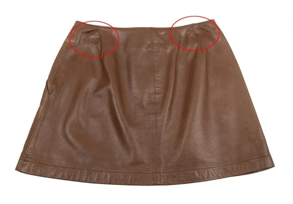 ダナキャランDKNY レザーミニスカート ブラウン4 K-115826_010