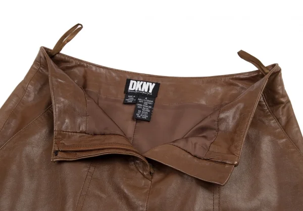 ダナキャランDKNY レザーミニスカート ブラウン4 K-115826_003