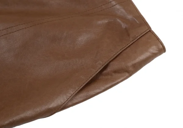 ダナキャランDKNY レザーミニスカート ブラウン4 K-115826_004