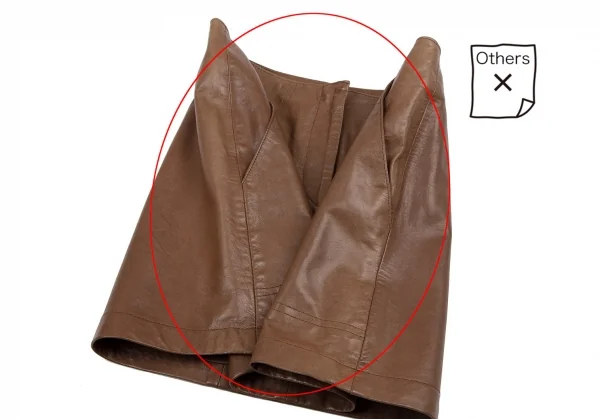 ダナキャランDKNY レザーミニスカート ブラウン4 K-115826_007