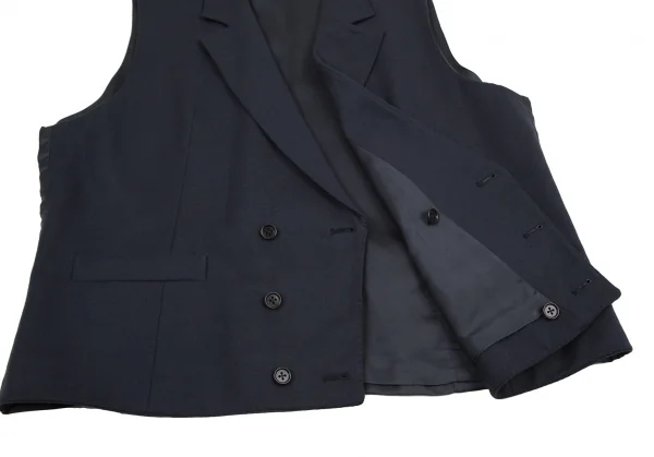 ダンヒルdunhill ウールダブルジレ 紺48 K-115827_008