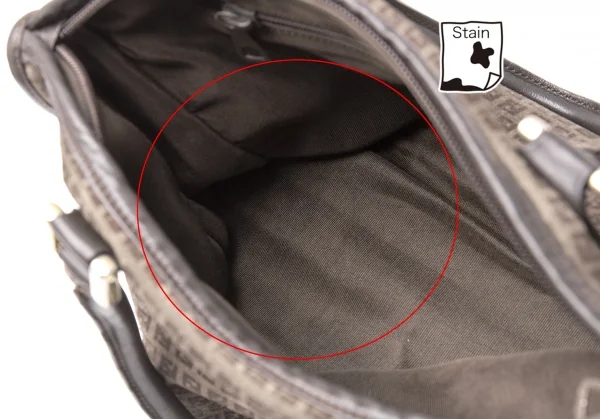 フェンディFENDI ズッカ柄スウェードハンドバッグ 茶 K-115836_018