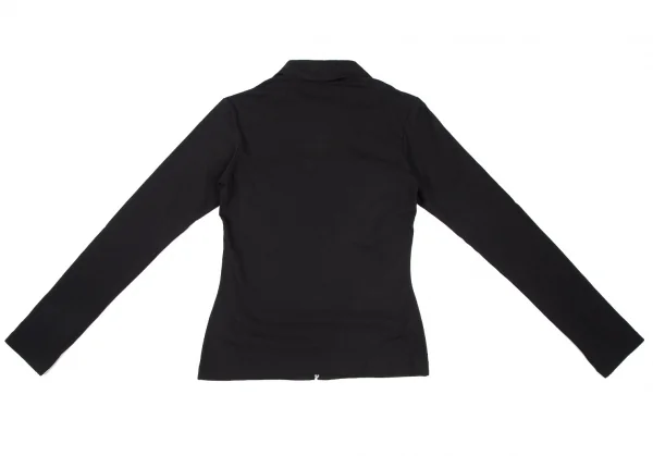 ヨウジヤマモト ファムYohji Yamamoto FEMME コットン立体ポケットダブルジップシャツ 黒2 K-115838_013