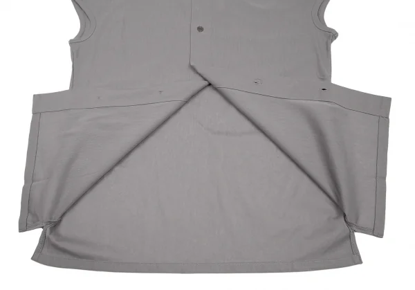 ヨウジヤマモト ファムYohji Yamamoto FEMME コットンポリボックスシルエットシャツ グレー3 K-115840_008