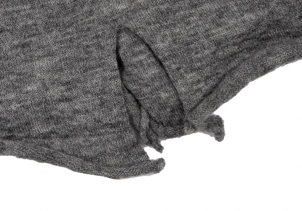 ヨウジヤマモト ファムYohji Yamamoto FEMMEウールラグランスリーブニットジャケット グレーM K-115845_012