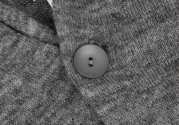 ヨウジヤマモト ファムYohji Yamamoto FEMMEウールラグランスリーブニットジャケット グレーM K-115845_006