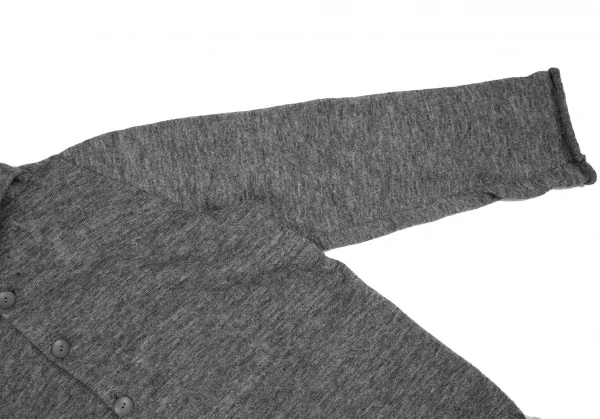 ヨウジヤマモト ファムYohji Yamamoto FEMMEウールラグランスリーブニットジャケット グレーM K-115845_007