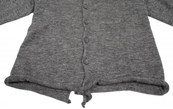 ヨウジヤマモト ファムYohji Yamamoto FEMMEウールラグランスリーブニットジャケット グレーM K-115845_009