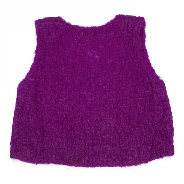 ヨウジヤマモト ファムYohji Yamamoto FEMMEウールナイロンシャギーニットタンクトップ 紫M K-115847_007