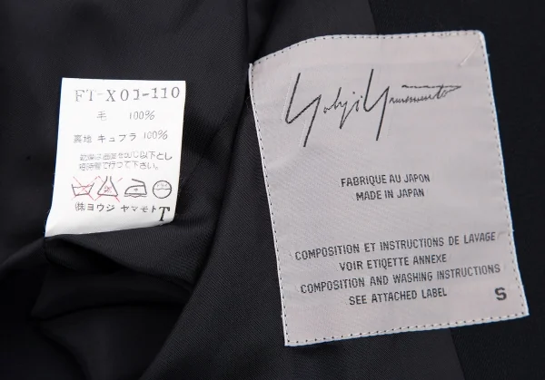 Yohji Yamamoto FEMME Wool Button Design Jacket K-115853_015