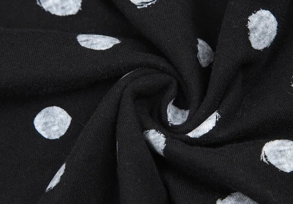 ブラックコムデギャルソンBLACK COMME des GARCONS 手描きドットプリントカットソー 黒S K-115858_013