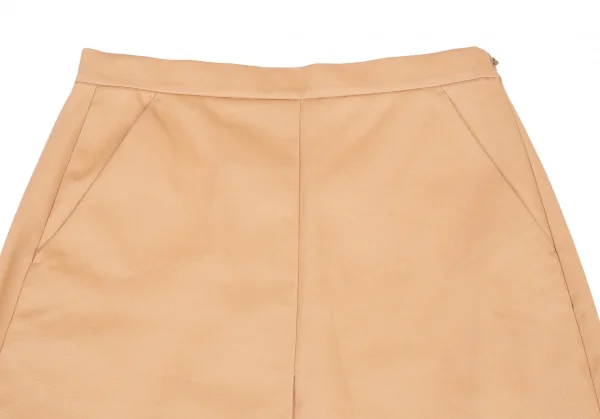 ジルサンダーネイビーJIL SANDER NAVY コットンチノフロントタックスカート ベージュ34 K-115867_003