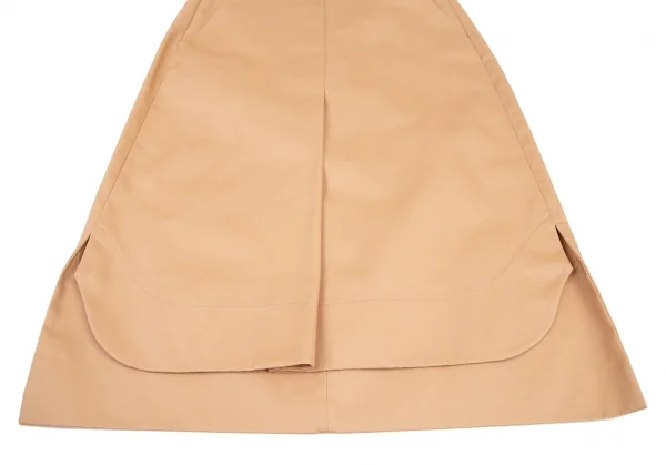 ジルサンダーネイビーJIL SANDER NAVY コットンチノフロントタックスカート ベージュ34 K-115867_008