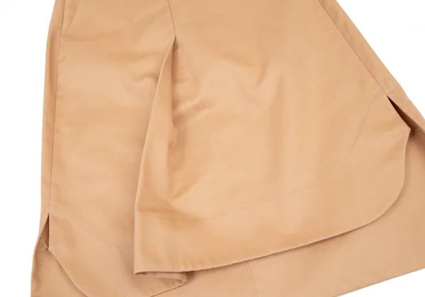 ジルサンダーネイビーJIL SANDER NAVY コットンチノフロントタックスカート ベージュ34 K-115867_009