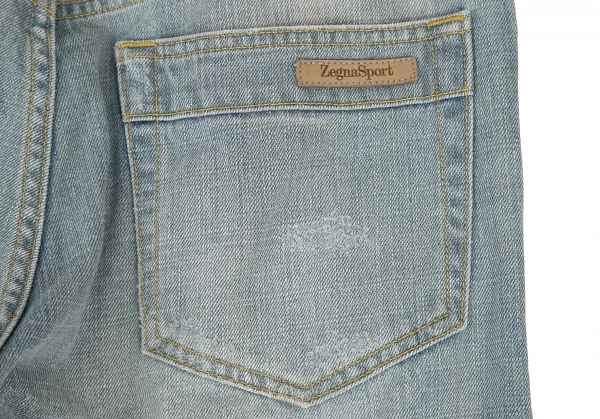 ゼニアスポーツZegna Sport ダメージ加工デニムパンツ アイスブルー32 K-115873_014