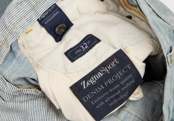 ゼニアスポーツZegna Sport ダメージ加工デニムパンツ アイスブルー32 K-115873_017