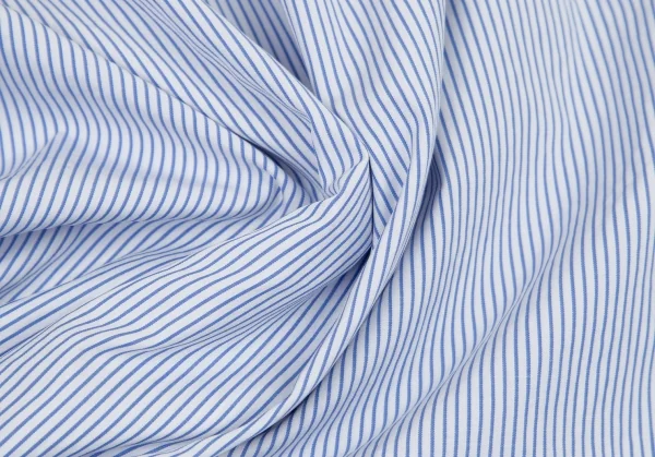 エルメネジルドゼニアErmenegildo Zegna ストライプクレリックシャツ 白水色M K-115874_015