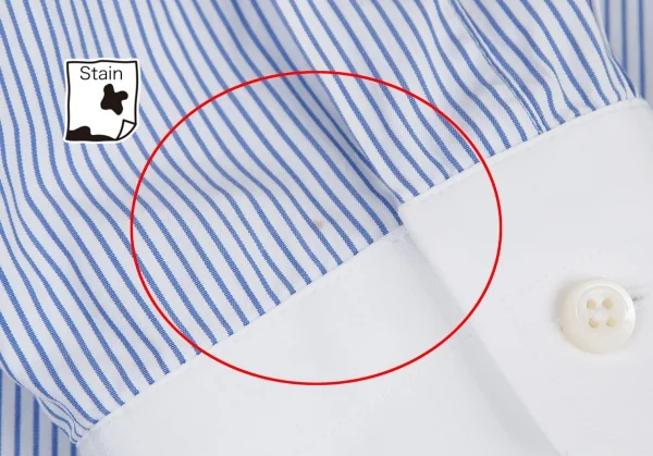 エルメネジルドゼニアErmenegildo Zegna ストライプクレリックシャツ 白水色M K-115874_007