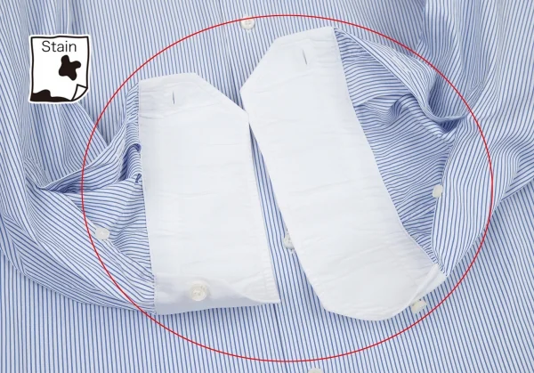 エルメネジルドゼニアErmenegildo Zegna ストライプクレリックシャツ 白水色M K-115874_008