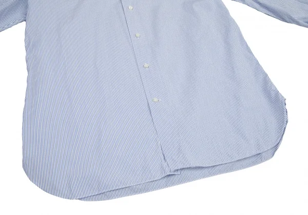 エルメネジルドゼニアErmenegildo Zegna ストライプクレリックシャツ 白水色M K-115874_009